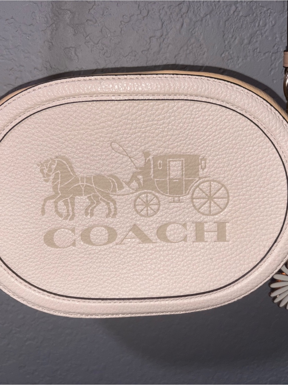 Coach Pebble Leather Crossbody in Light Blush